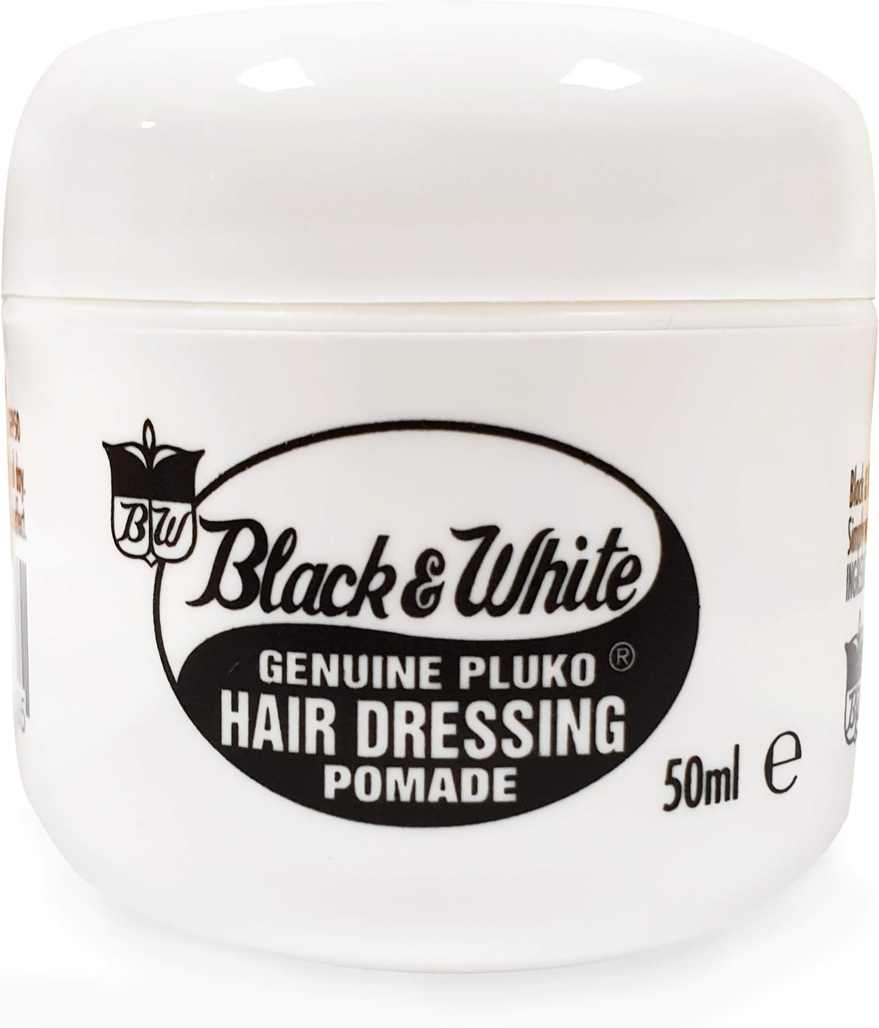 Black and White Pluko Hair Dressing Pomade 50ml