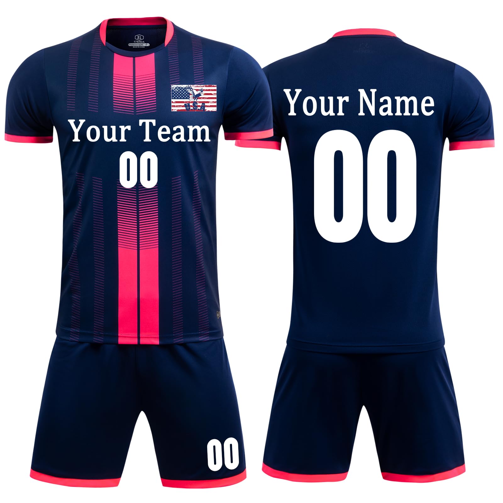 Custom Soccer Jersey Sports Team Training Soccer Uniforms Personalized Name Number Logo Soccer Jerseys for Kids Youth Men