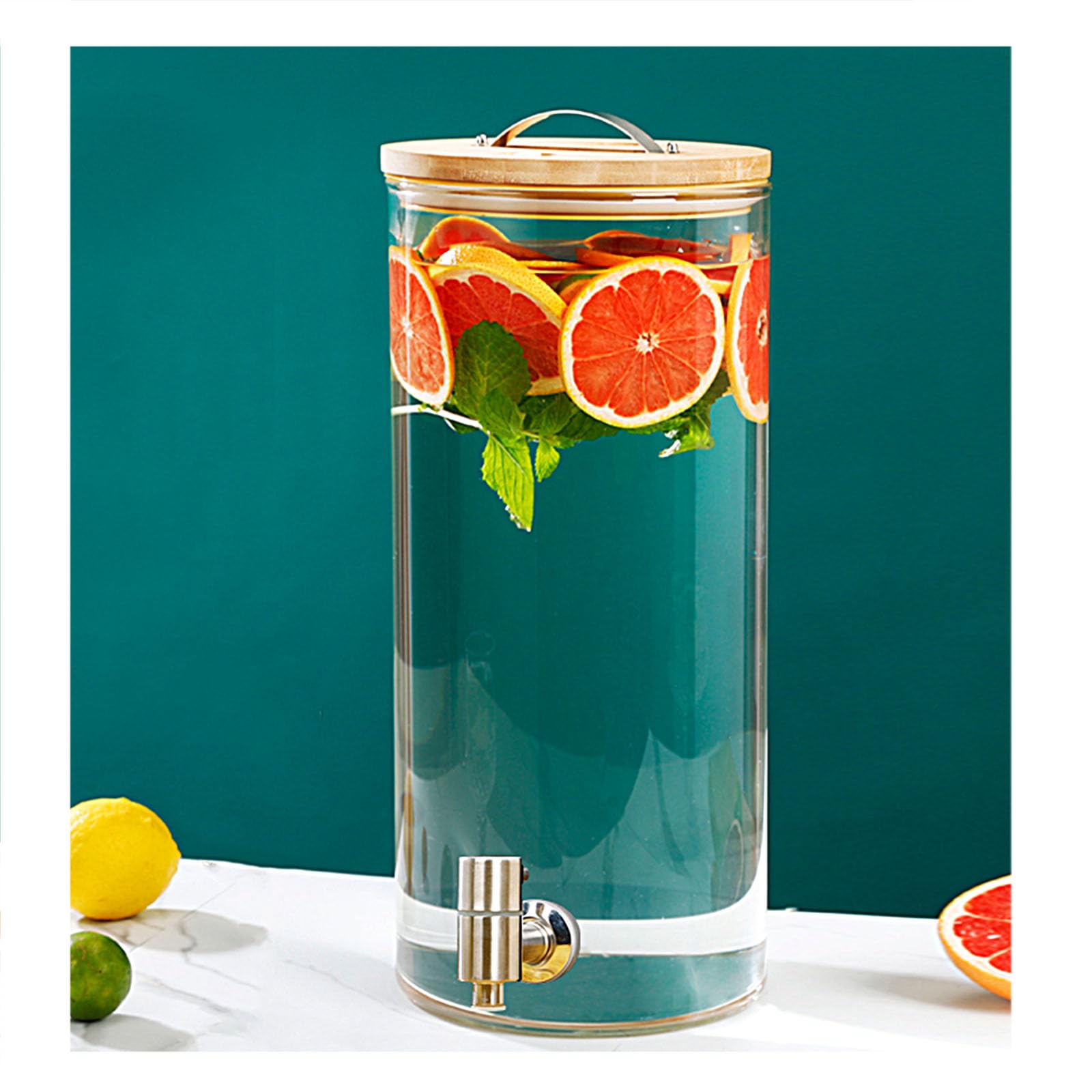 Amazon | 蛇口付き水筒ジャグボトルスタンド，ガラス ドリンク