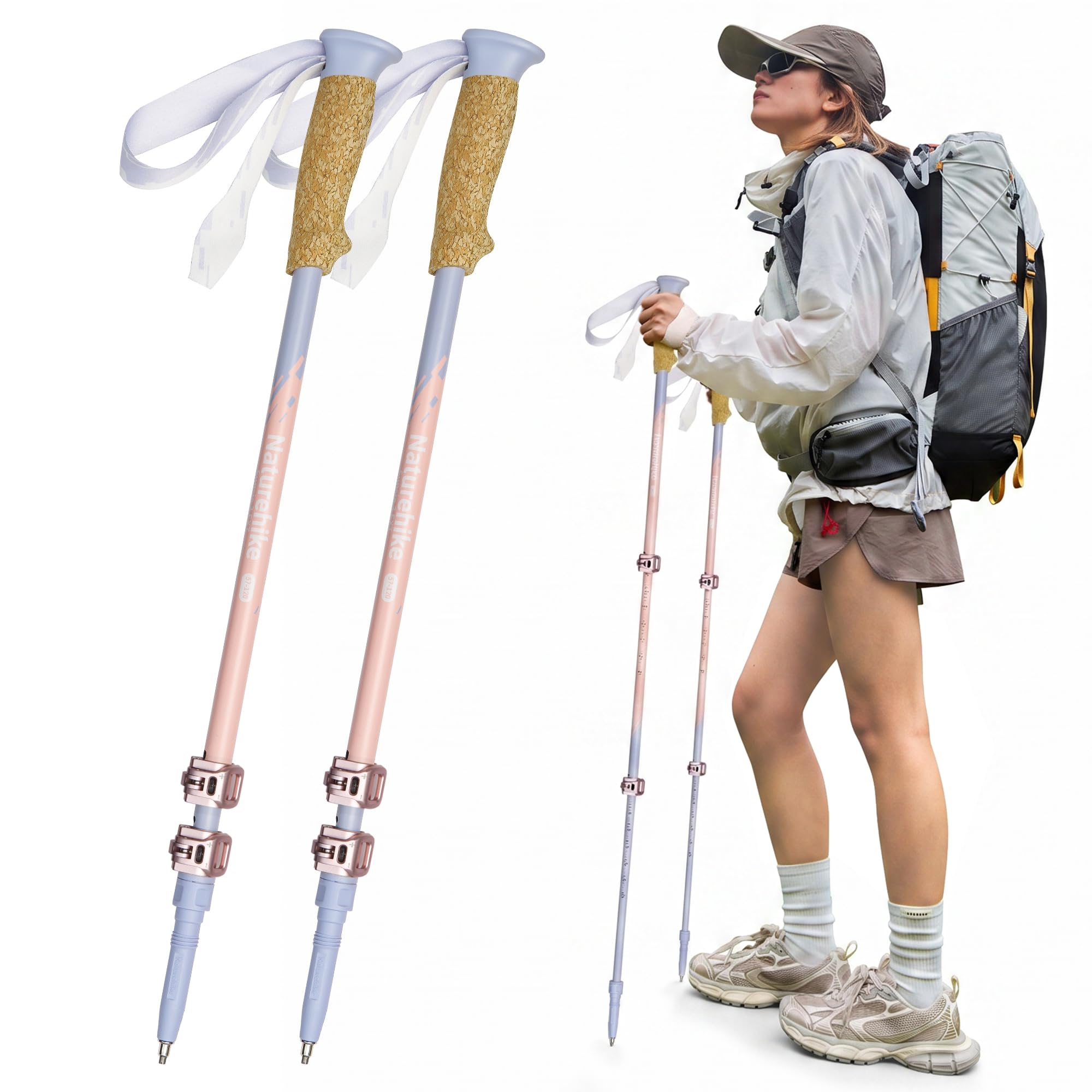 Sunsia 3 EXT Trekking Poles, T800 Carbon Fiber, 6.3 oz