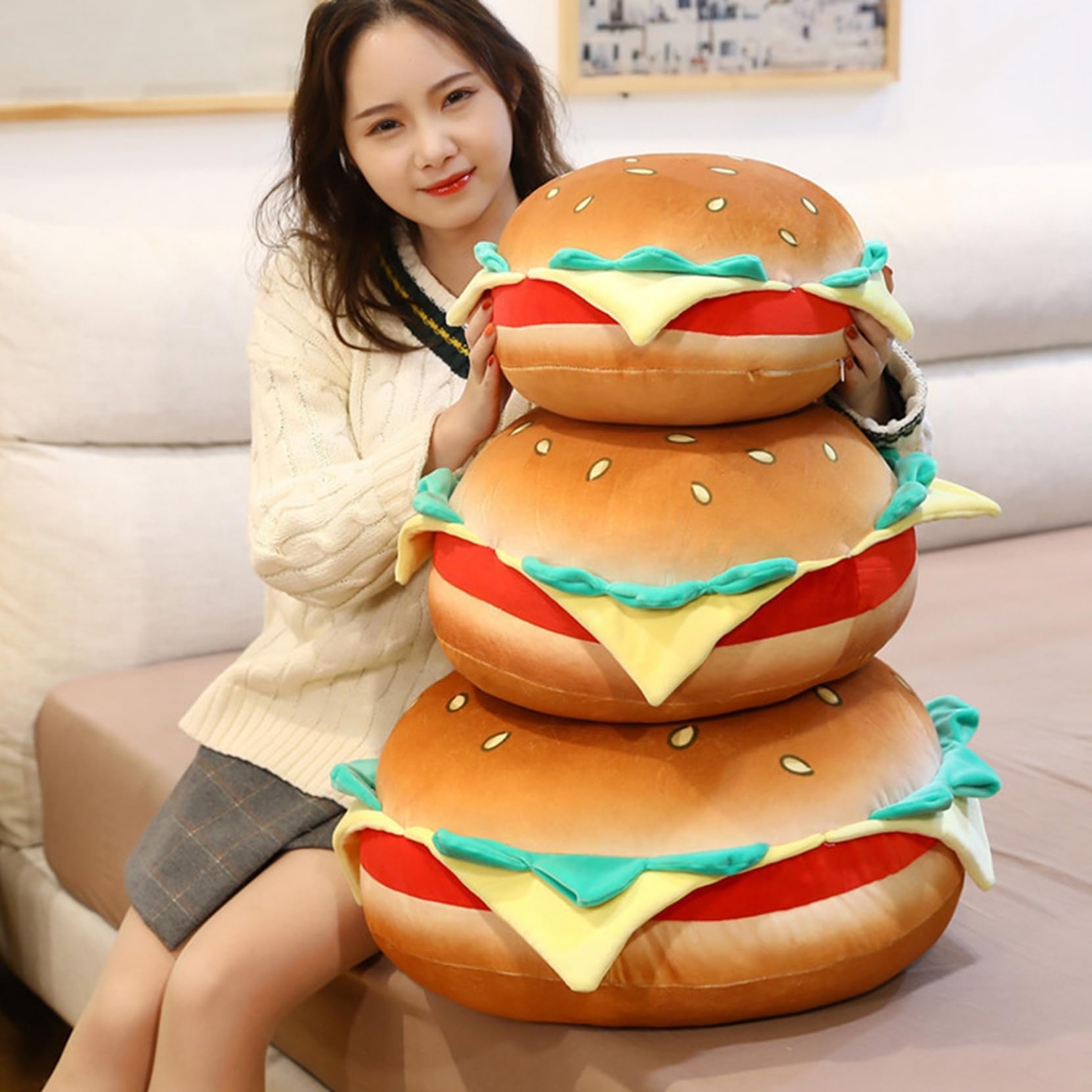 Amazon.co.jp: GIZMAC 抱き枕 ハンバーガー クッション おもちゃ