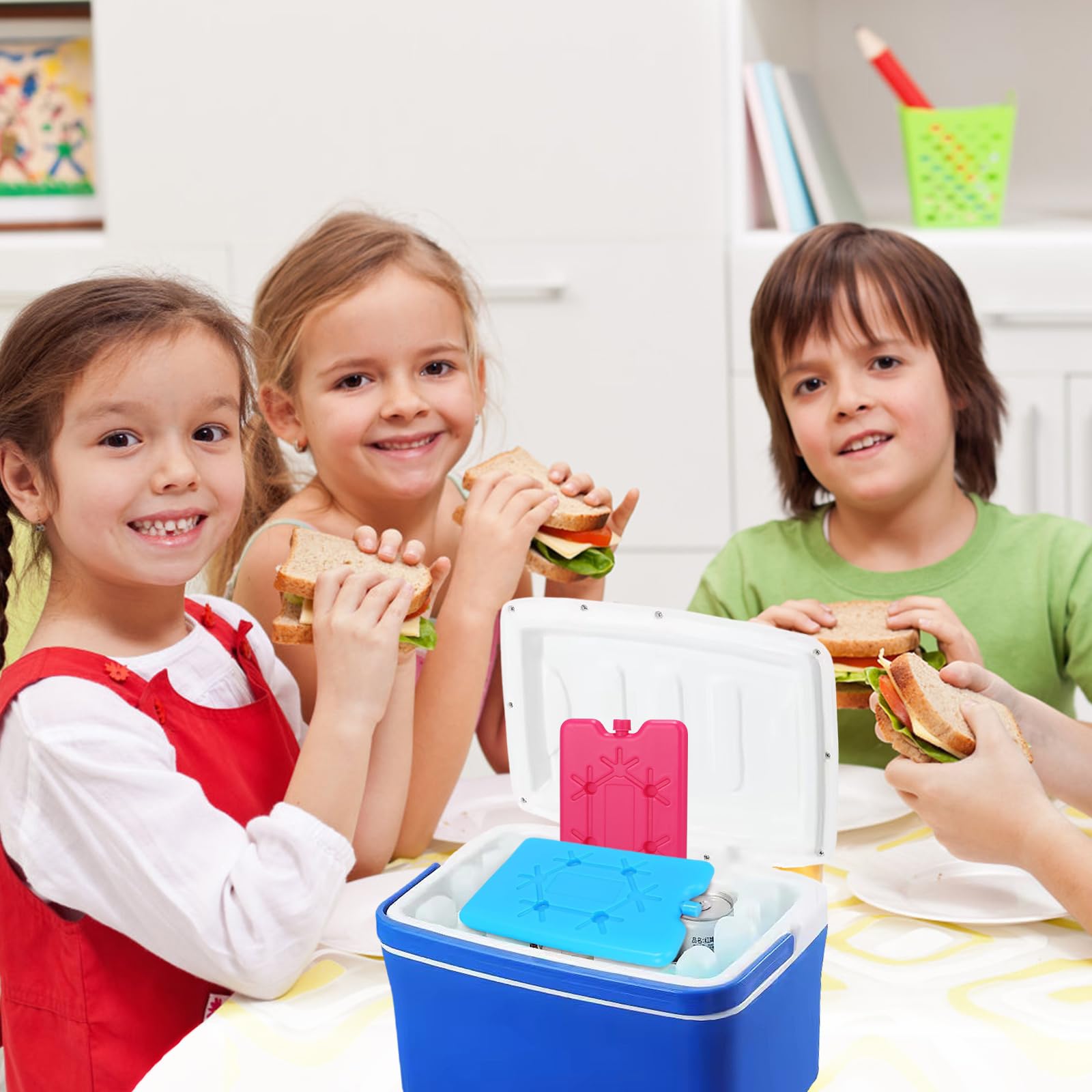 Ghiaccioli per Borsa Frigo Piccoli, 3 Pezzi 200ml Mattonelle Ghiaccio Riutilizzabili, Elementi refrigeranti per Viaggi, Picnic, Campeggio, Escursioni, Vacanze