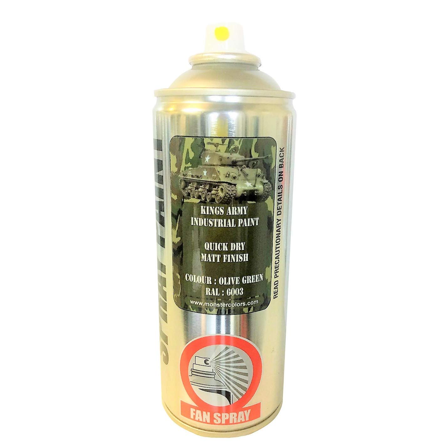 Kings Army Paint Olive Green RAL 6003 Matt Spray Paint 400ml, Airsoft, Paintball, Model Maker