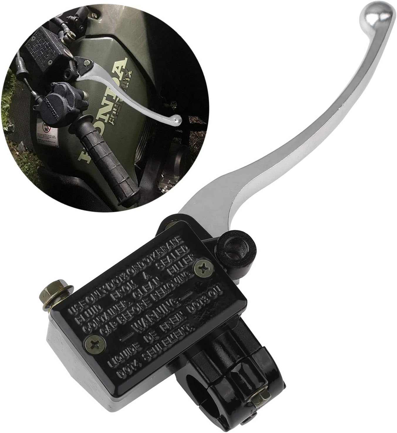 USonline911 SilverBrake Master Cylinder For Kawasaki Bayou KFX KLF KLT Prairie 300 360 400 650 700