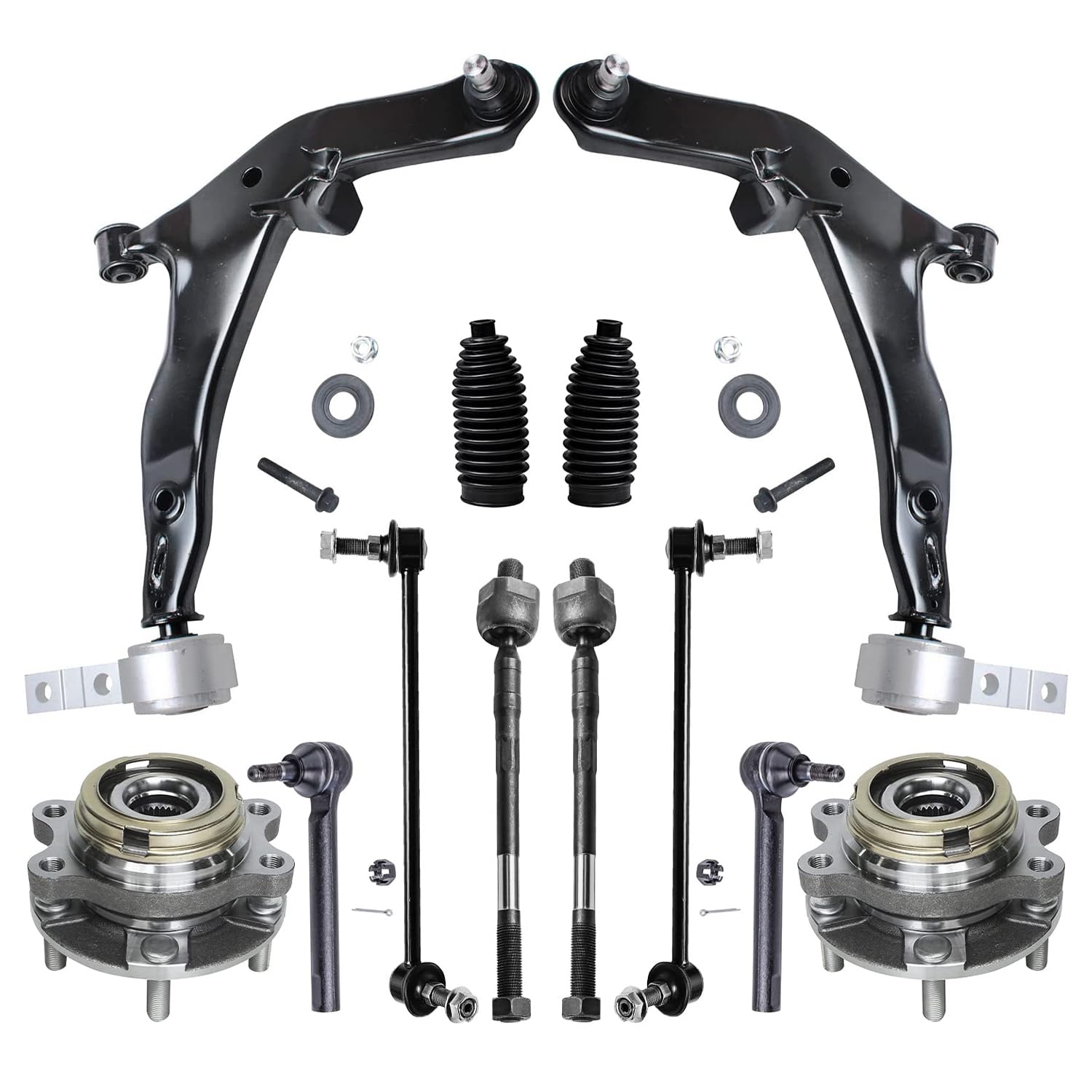 Detroit Axle - Front End 12pc Suspension Kit for 2005-2007 Nissan Murano