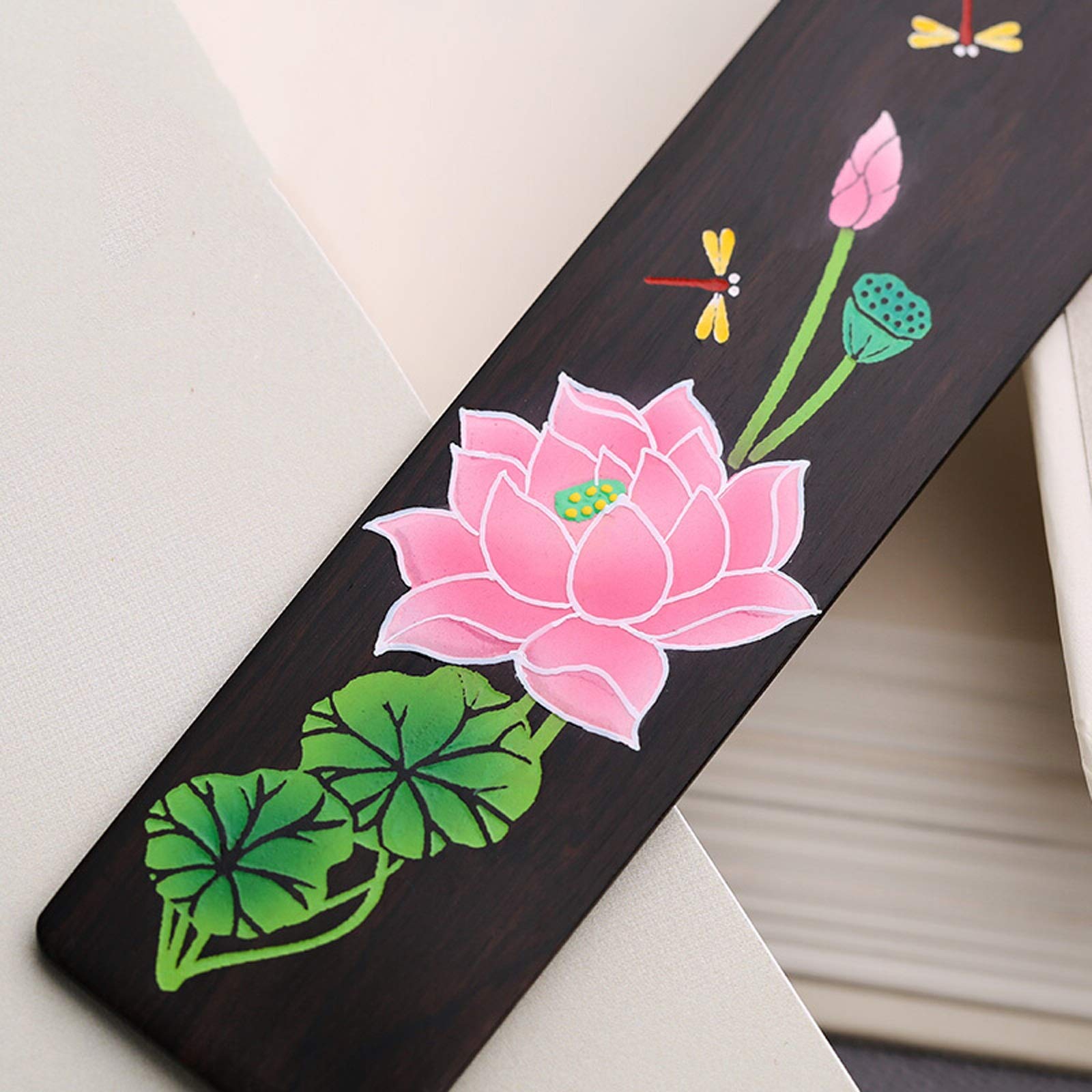 Lesezeichen Einzigartige Geschenke - handgemachtes Naturholz-Lesezeichen mit Quaste chinesischer Stil handgemalte hölzerne Lesezeichen kreative und praktische Geschenke Buch Markierungen