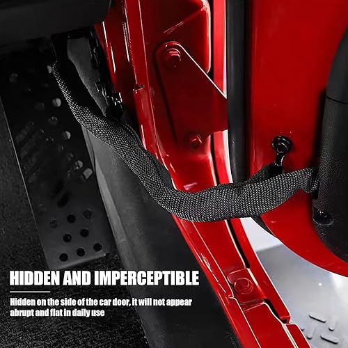 Miniatura 6 de UGSHY 2 tiras de control limitadoras de puerta de automóvil, 9.17 x 1.5 pulgadas, limitador de puerta de nailon ajustable resistente, carga doble