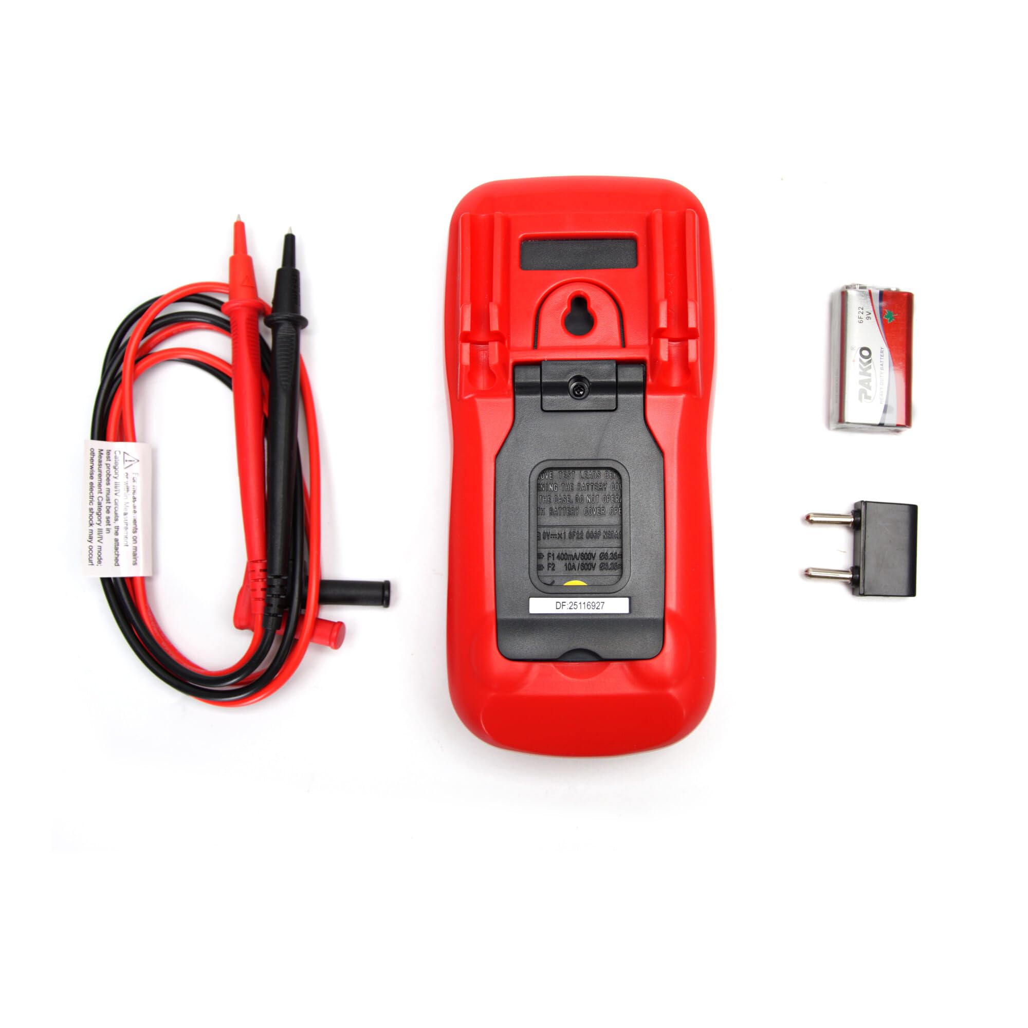 STIER Digital-Multimeter 4V - 600 V AC / 0,400mV - 600 V DC CAT IV 600V, multitester für Widerstände, Kapazitäten, Temperaturen, Dioden Test und Durchgangsprüfung