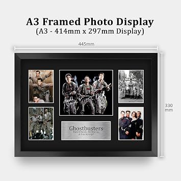 HWC Trading Ghostbusters 16 x 12 inch (A3) Printed Gifts Signed Autograph Presentation Display Montage for Movie Memorabilia Fans - 16 x 12 Framed