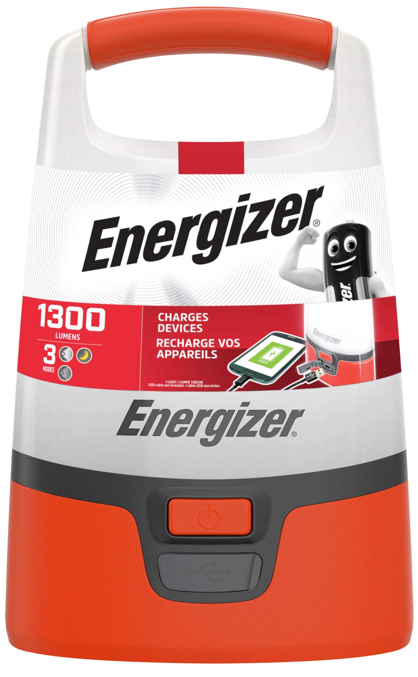 Energizer Red Led Camping Lantern + Powerbank-1000 Lumen,