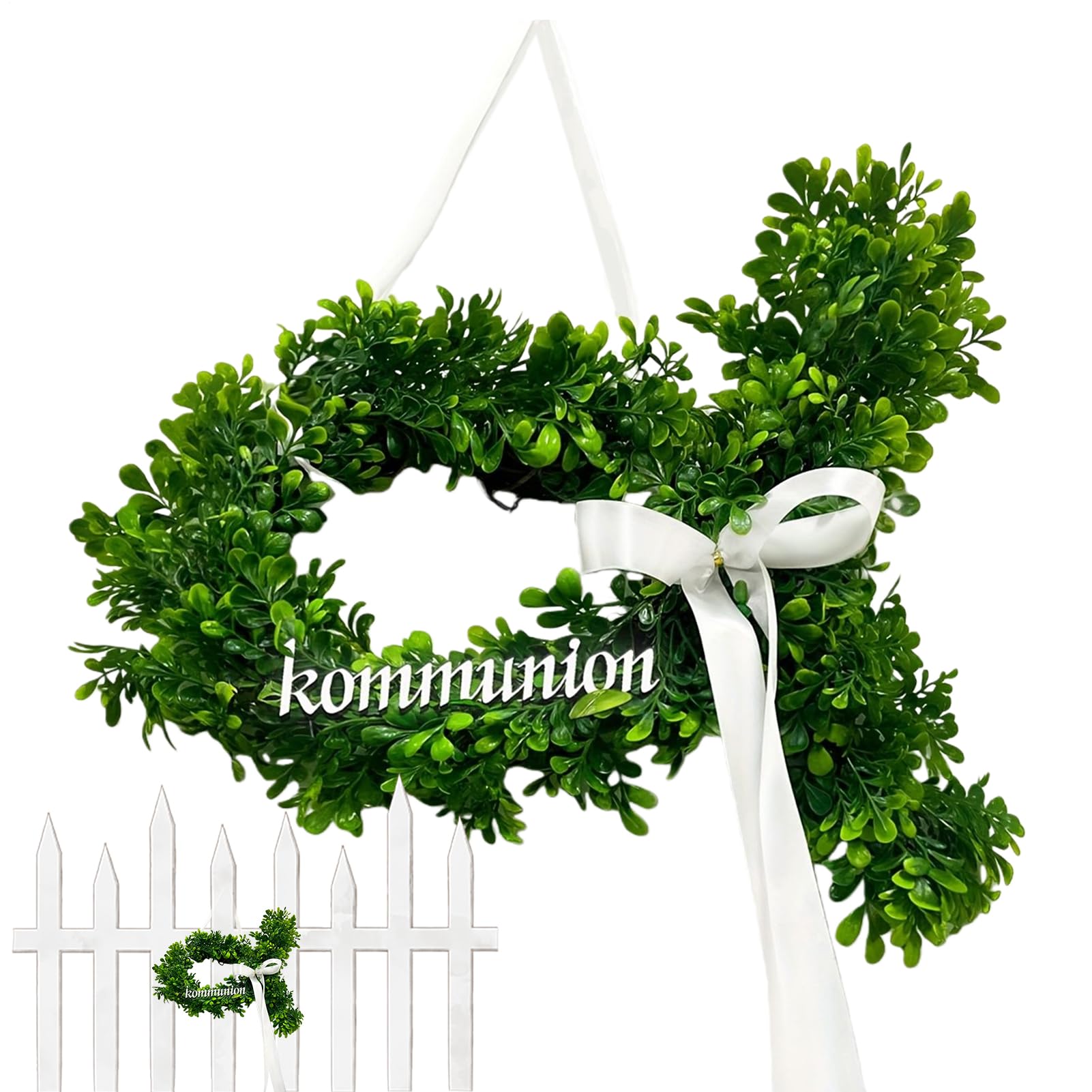 Couronne de buis pour porche et décoration murale style ferme chaleureuse