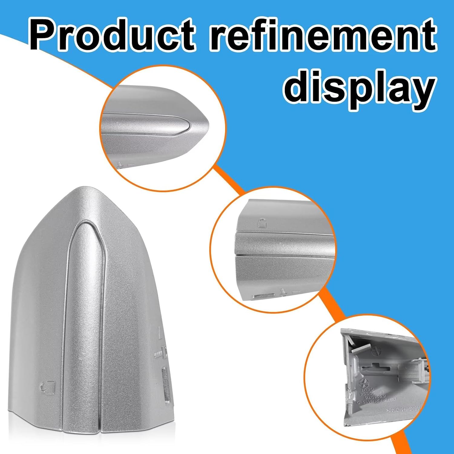 Car Front Left Exterior Door Handle Lock Cover fits for Ford Fusion 2013 2014 2015 2016 2017 2018 2019 2020 DS7Z 54218A15-DC Door Handle Lock Bezel Cover Cap Black image 5