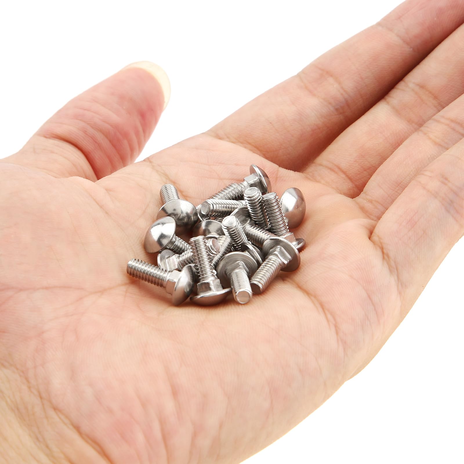 Smgda M4(4mmx12mm) Carriage Bolts Screws, 20pcs Cup Square Dome Coach Screws, 304 Stainless Steel, Round Head, Square Neck - Image 3