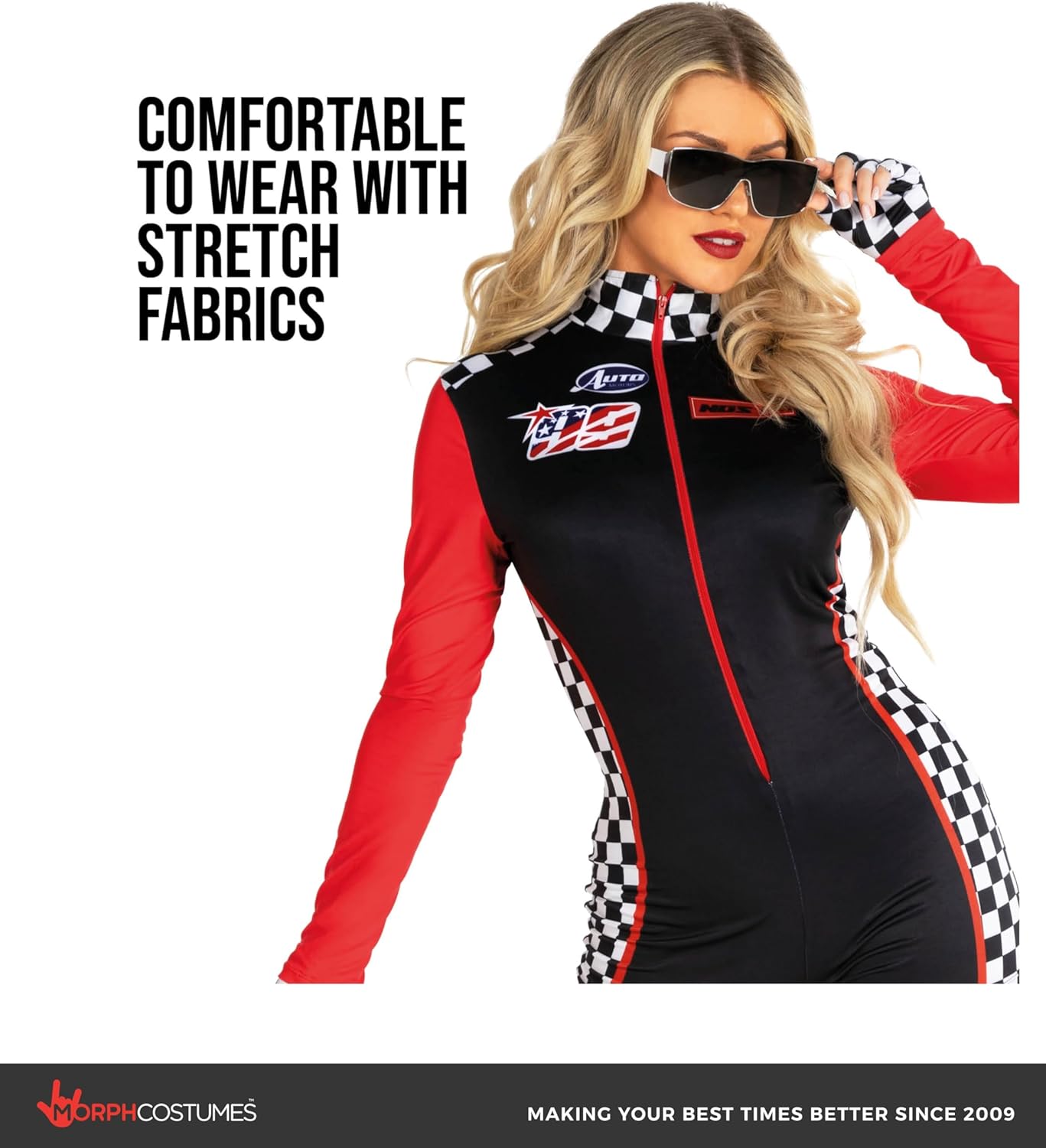 Morph Racer Costume for Women, Race Car Driver Costume Woman, Racing Costumes, Halloween Costumes For Women