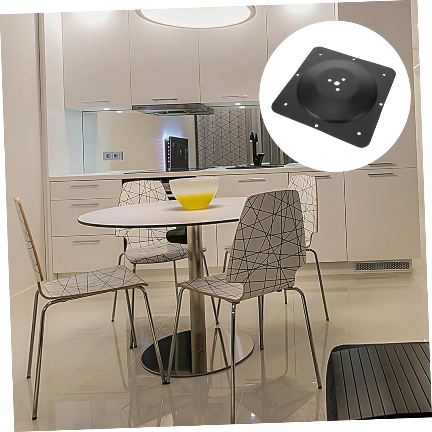 CHILDWEET Table Leg Risers Attachment Plates for Sofa Modern Touch Mounting Plates for Furniture Legs Easy Install