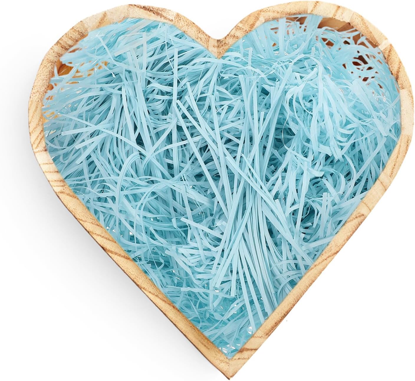 ibasenice Decorative Shredded Paper Packing Box Filler 500g Sky Blue Crinkle Cut Paper Shred for Boxes Basket Stuffing and Packaging Supplies for Shipping and Wrapping
