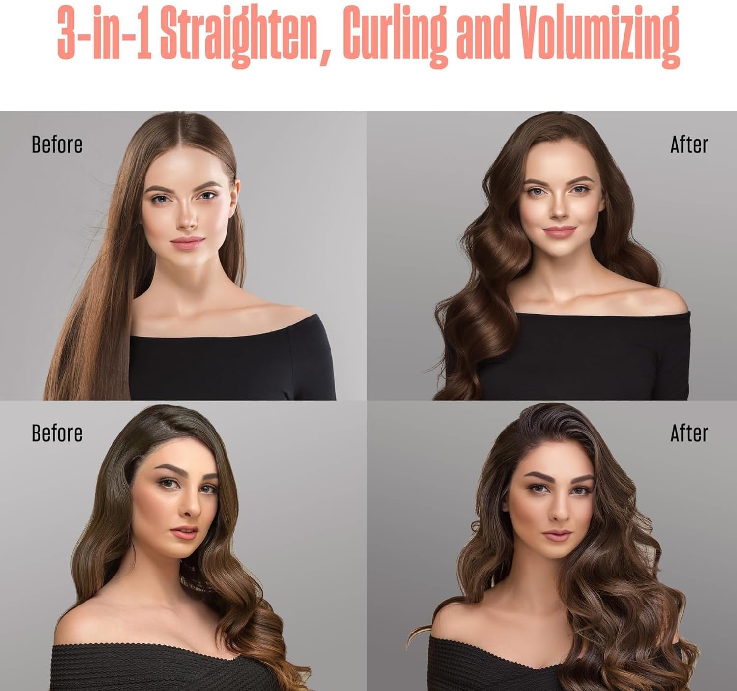 Upgraded Thermal Brush by BeKind Twist Pro - 1.5 Inch Versatile Heated Round, Effortless Curling Hair Styling Tools, Negative Ion Blow Out Hot Round Brush, 20s Fast Heats (Peach)