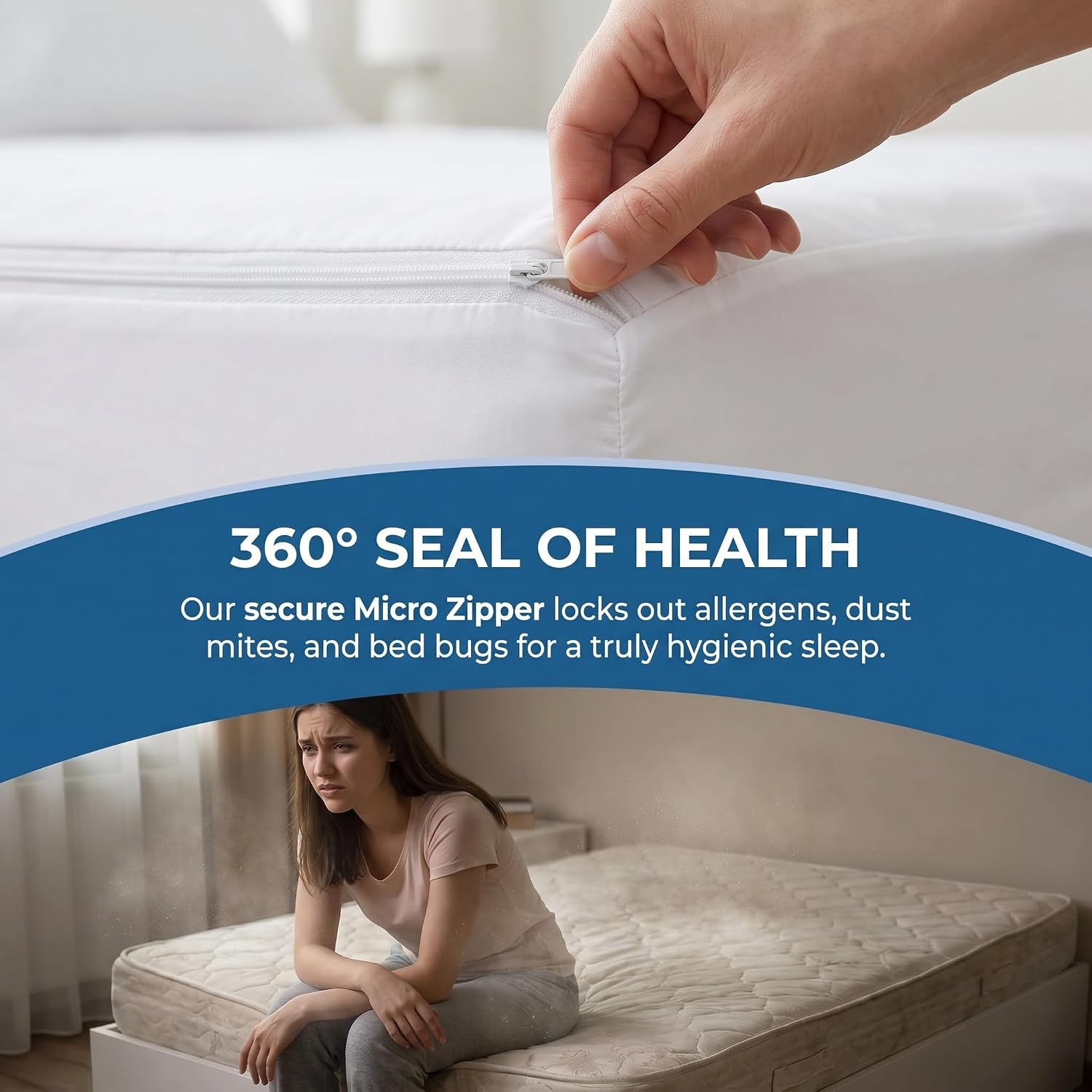 Mattress Encasement Twin XL, Mattress Protector Zippered Premium Quality Hypoallergenic Encasement-Fully Encased-9 Inches Deep