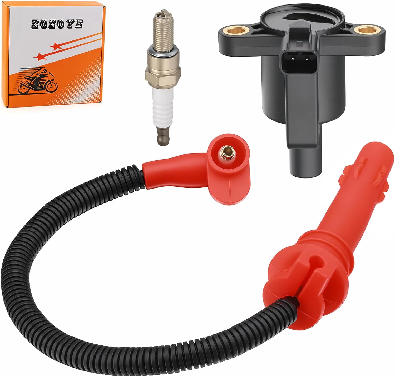 Ignition coil & Spark plug Wire Cap for Polaris Sportsman Hawkeye 325 450 570 2015-2025 4014908 4014296 4015072 3022662
