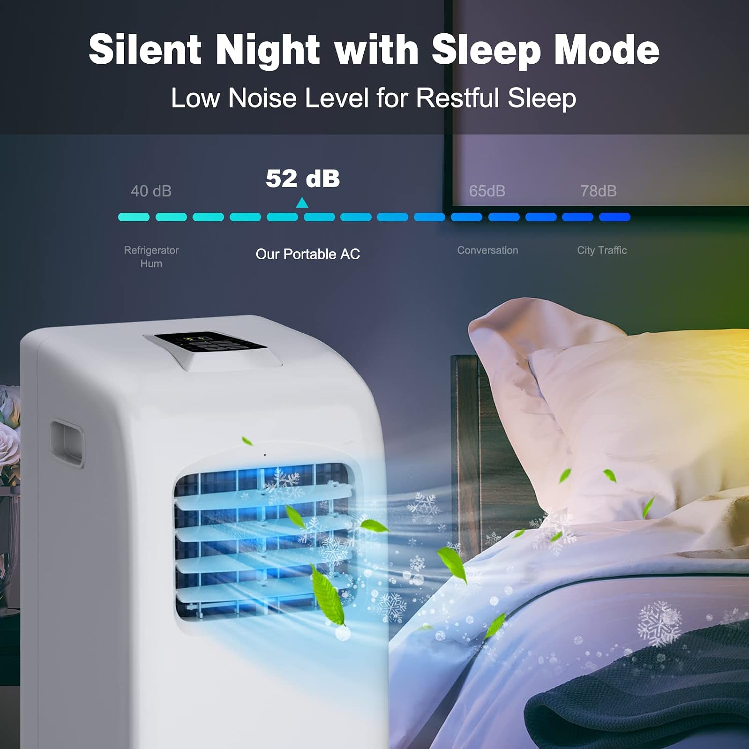 8000 BTU Portable Air Conditioner with Remote Control Dehumidifier Function Window Wall Mount (8000 BTU)