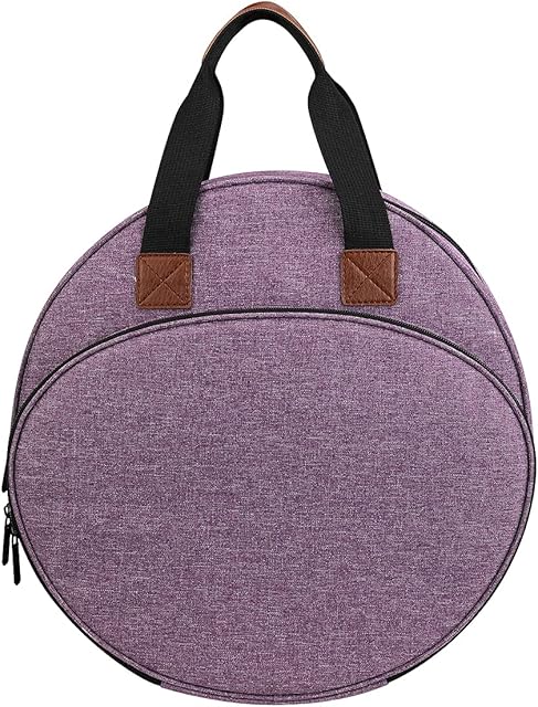 Embroidery Tool Storage Bag, Embroidery Thread Storage Bag with Pockets and Compartments for Accessories, Knitting Bags and Knitting Organizers for Embroidery Hoops Charts Sewing Crafts (Purple)