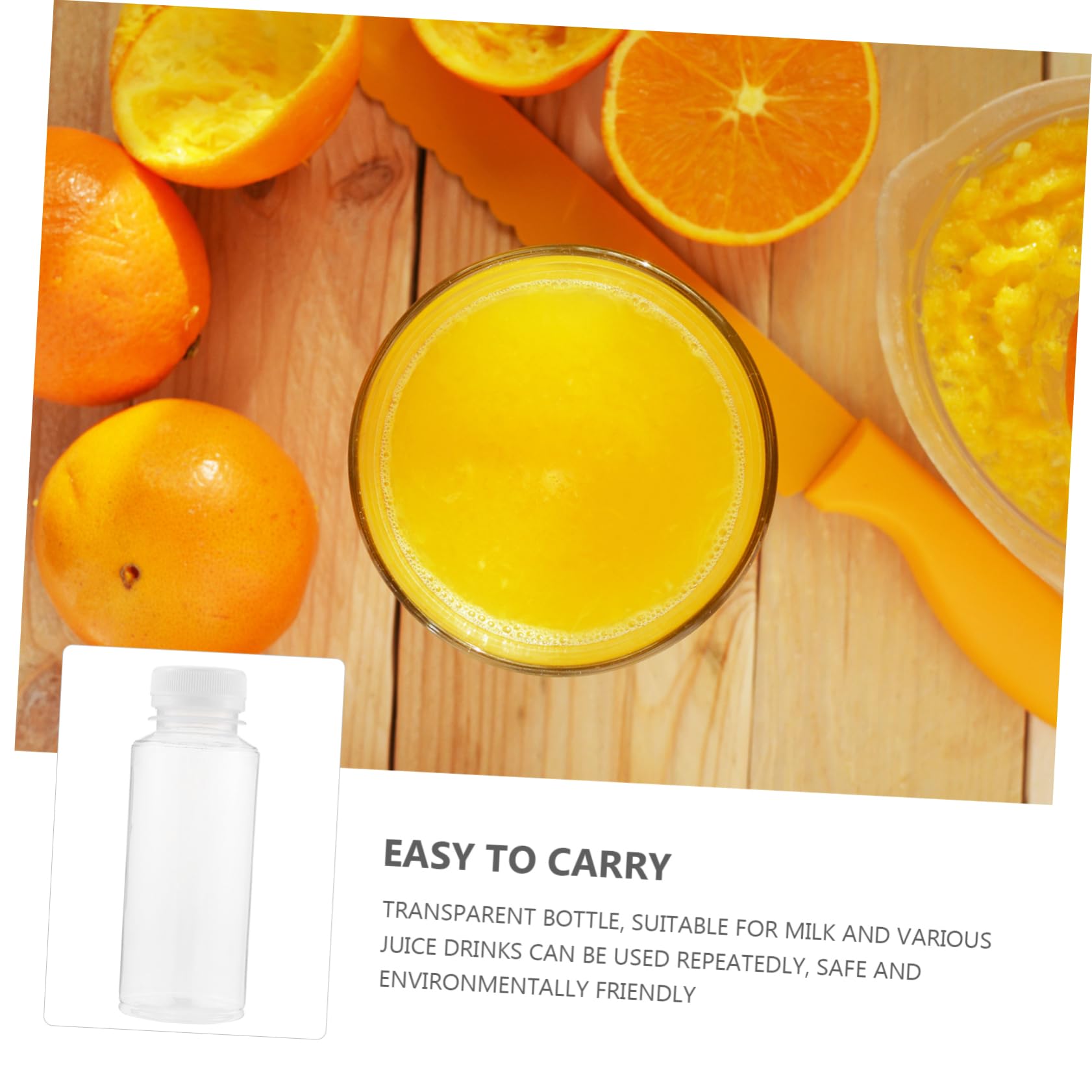 Unomor 1set Plastic Milk Bottle Milk Jug Drink Bottles Soda Bottle Empty Juice Bottles Lunch Bottles Beverage Container Syrup Containers Tamper Extra Thick Pp Plastic 12pcs