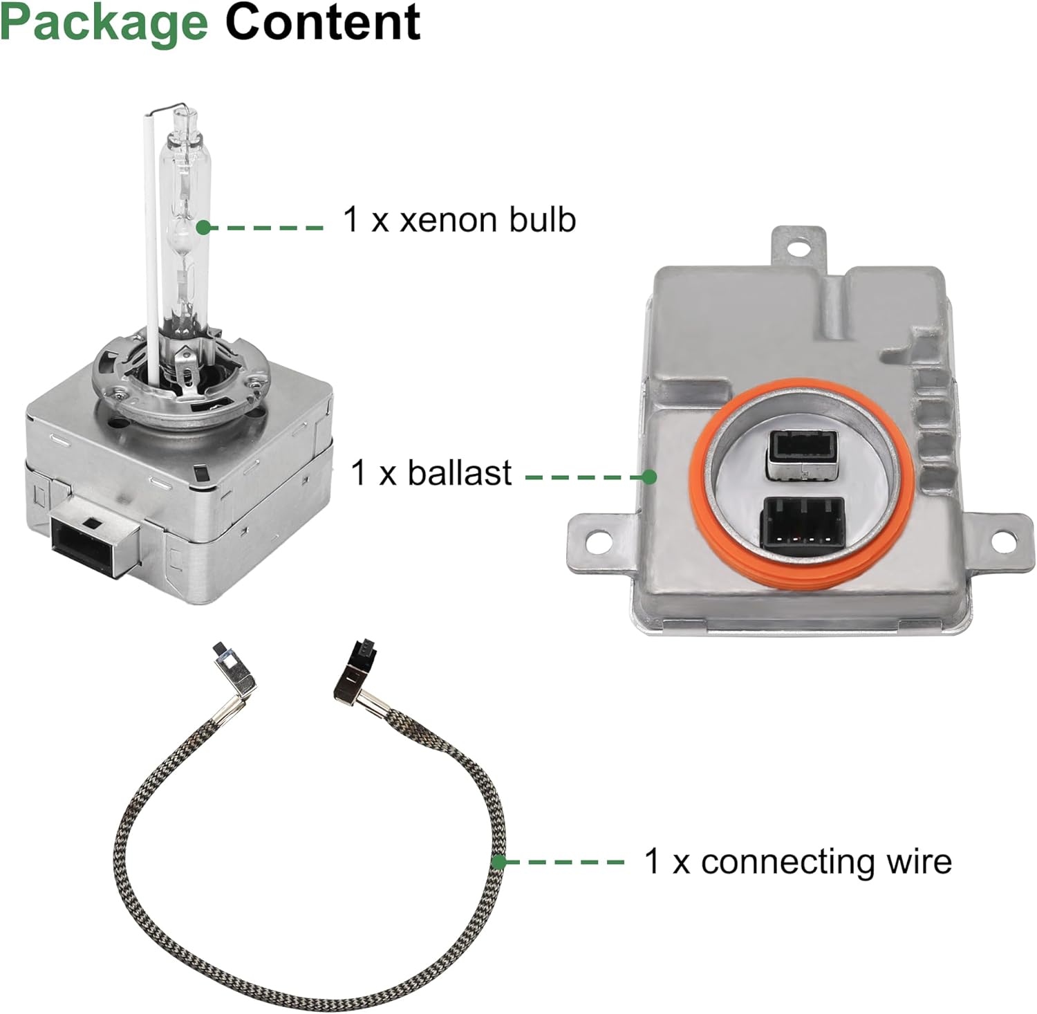HID Headlight Ballast w/Igniter & D3S Bulb Fit for Chevy Blazer Impala Malibu Suburban Tahoe for Cadillac Escalade Yukon 2014-2020 Xenon Headlight Ballast Module Control Unit # 13587843