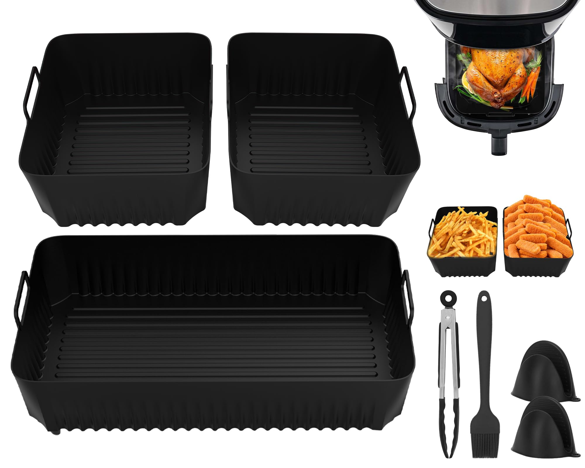 Grille Pour Air Fryer Cosori Et Grandes Marques - Acier Inoxydable Pour Cuisson à 2 Niveaux