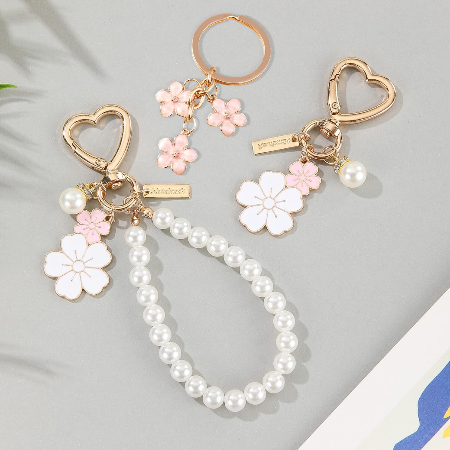 3 Piezas De Llave De Flor De Cerezo, Cole Dulce Y Dulce, Cadena De Claves De Mujeres, Remolque De Decoración Multipropósito, Accesorios De Mochila.