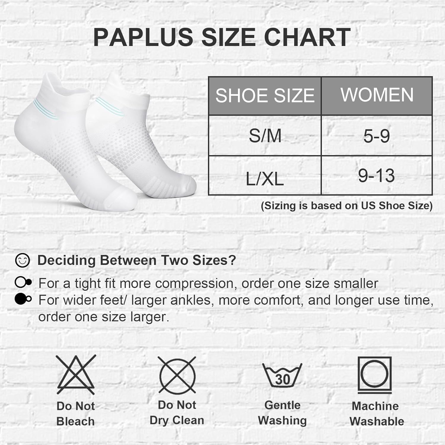 PAPLUS Ankle Compression Socks for Women 6 Pairs, Running Socks with Heel Tab, Cushioned Low Cut Athletic Socks - Image 3
