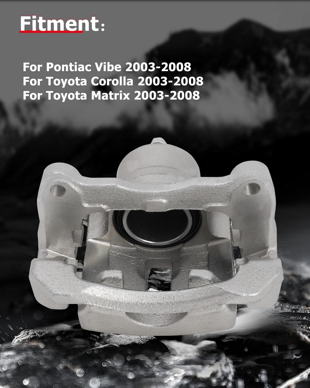 cciyu 19B2698 Front Left Brake Caliper Assembly w/Bracket For Pontiac For Vibe 2003-2008,For Toyota For Corolla 2003-2008,For Toyota For Matrix 2003-2008