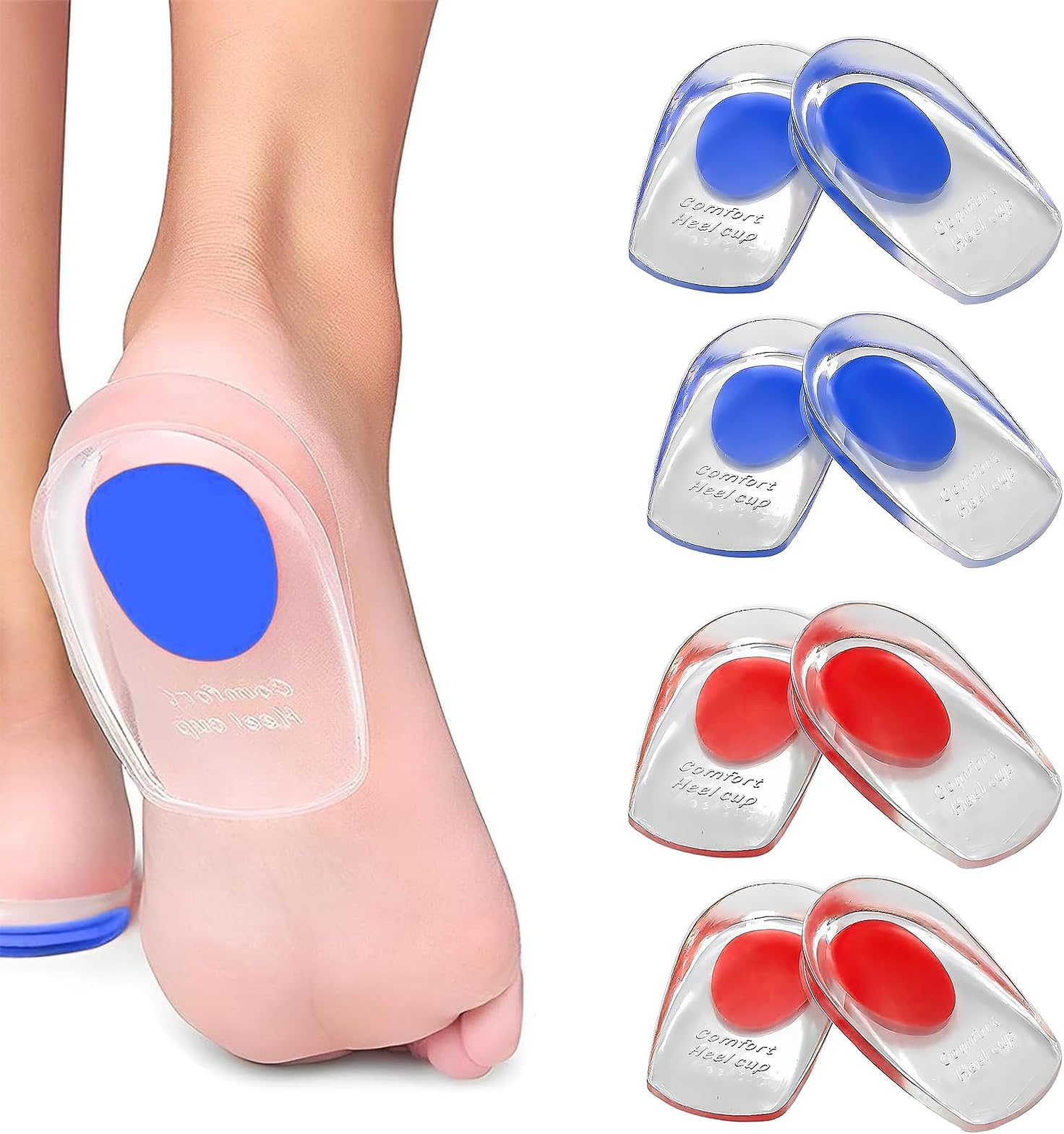 Gel Heel Cup for Plantar Fasciitis,Heel Cups for Heel Pain