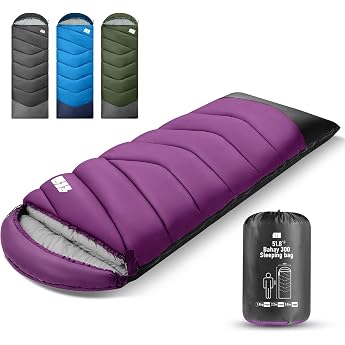 Sleeping Bag for Adults in the Cold Portable Waterproof Lightweight Sleeping Bag for Large People Girls & Boys with Compression Bag for Warm Camping Hiking Outdoor & Indoor