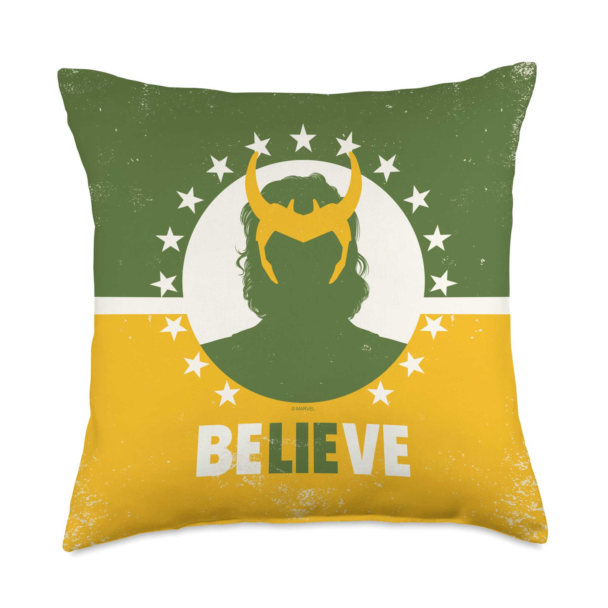Coussin Marvel Loki President 18x18 oreiller décoratif salon multicolore