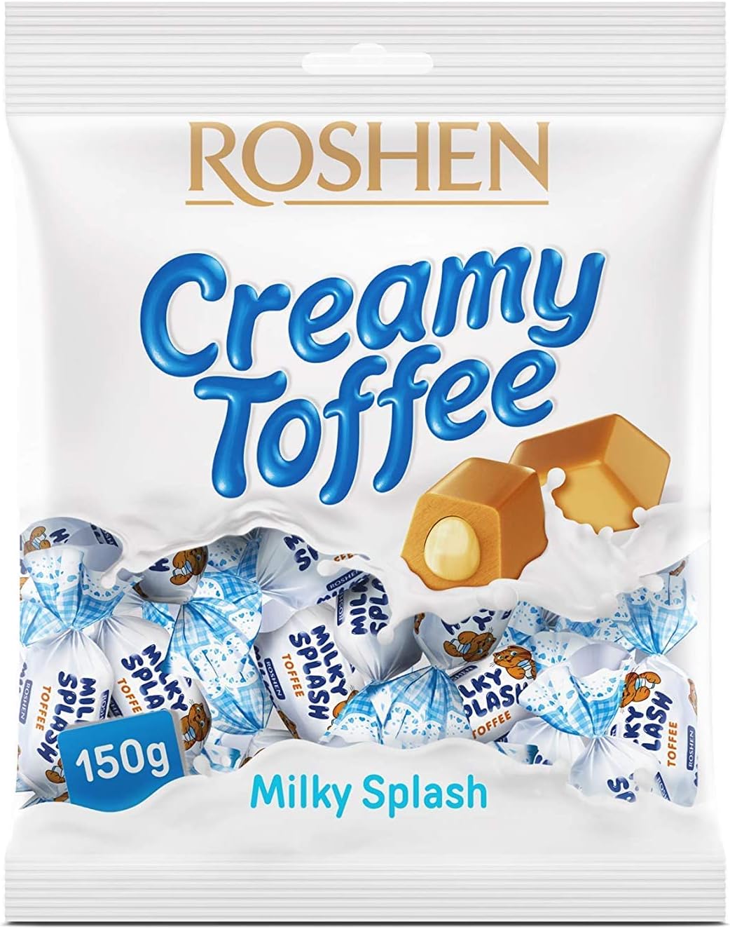 Roshen Milky Splash Milk Filling Toffee, 150 g