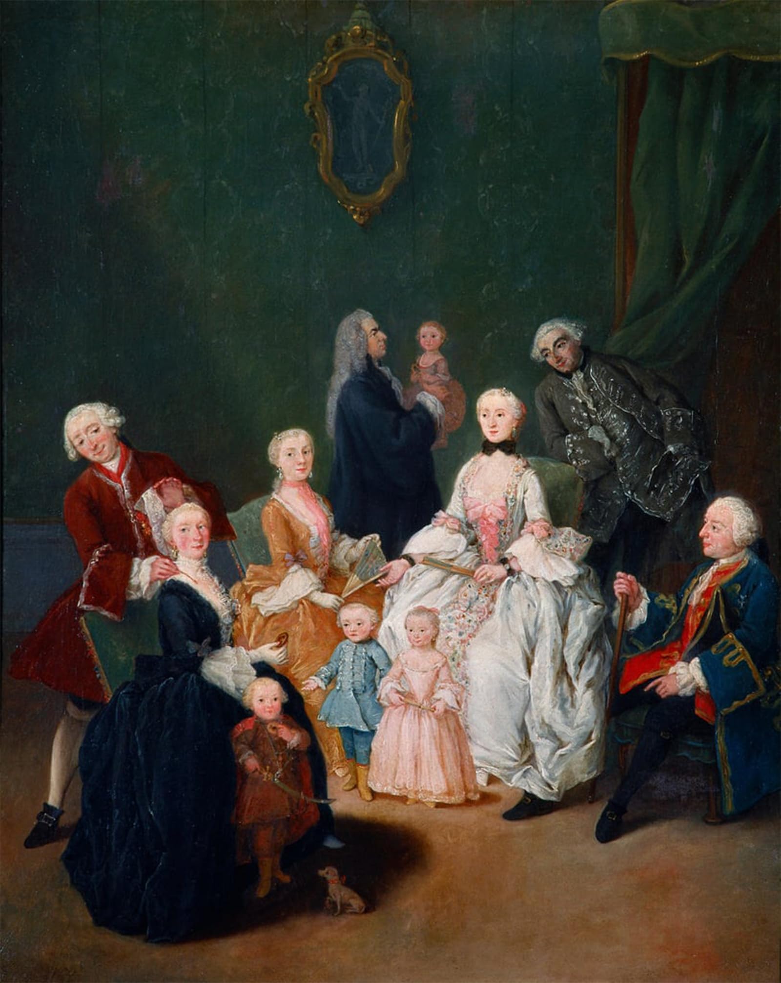 POSTERIIk Vintage Print Pop Art Landscape Artwork Family Portrait by Pietro Longhi Art Prints for Office Home Decor 60x90cm