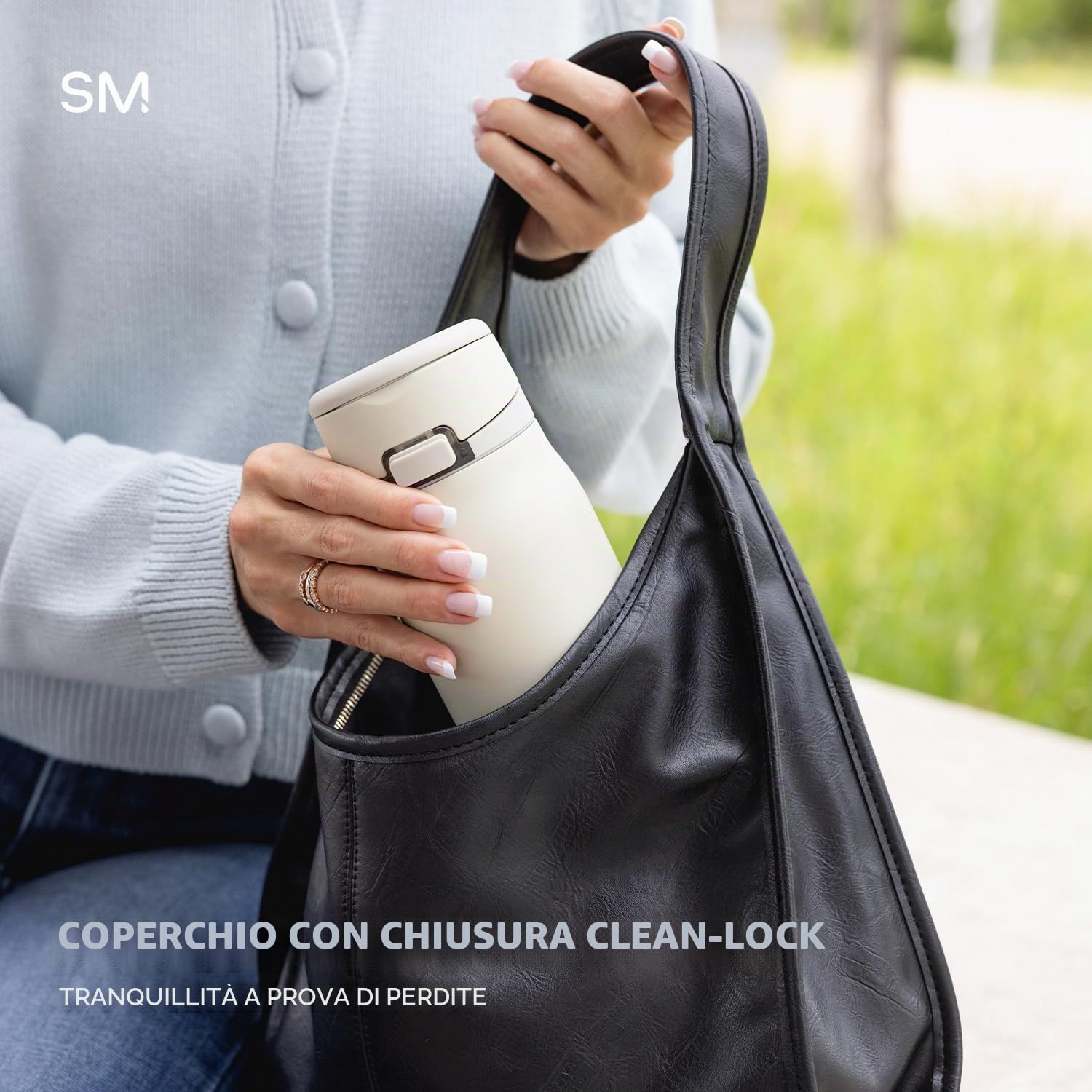 Borraccia Simple Modern Mesa Loop con cannuccia | Bottiglia in acciaio inox isolata e compatibile con portabicchieri per viaggi, sport e scuola | 890ml | Deep Dune | Mesa - Borraccia termica per scuola, sport, viaggi, a prova di perdite, in acciaio inox,
