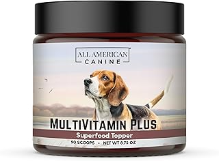 Multivitamin Powder - Glucosamine & Chondroitin for Joint Health, Digestive Enzymes & Probiotics for Immunity, Skin & Coat, Beef Flavor 90 Servings