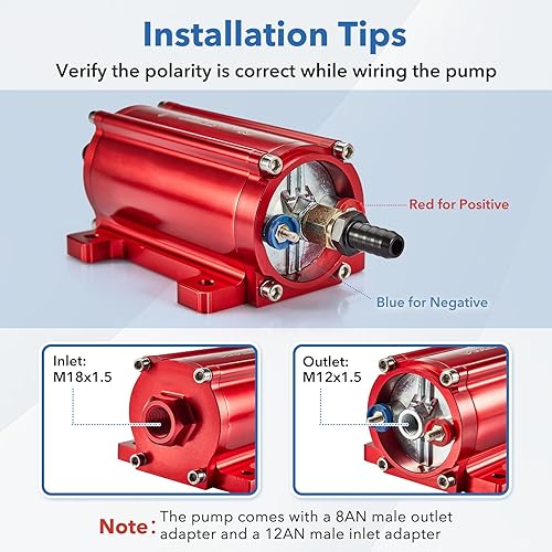 Miniatura 3 de CarBole Universal eléctrico del flujo 12V de la bomba de combustible en línea externa 300LPH alto