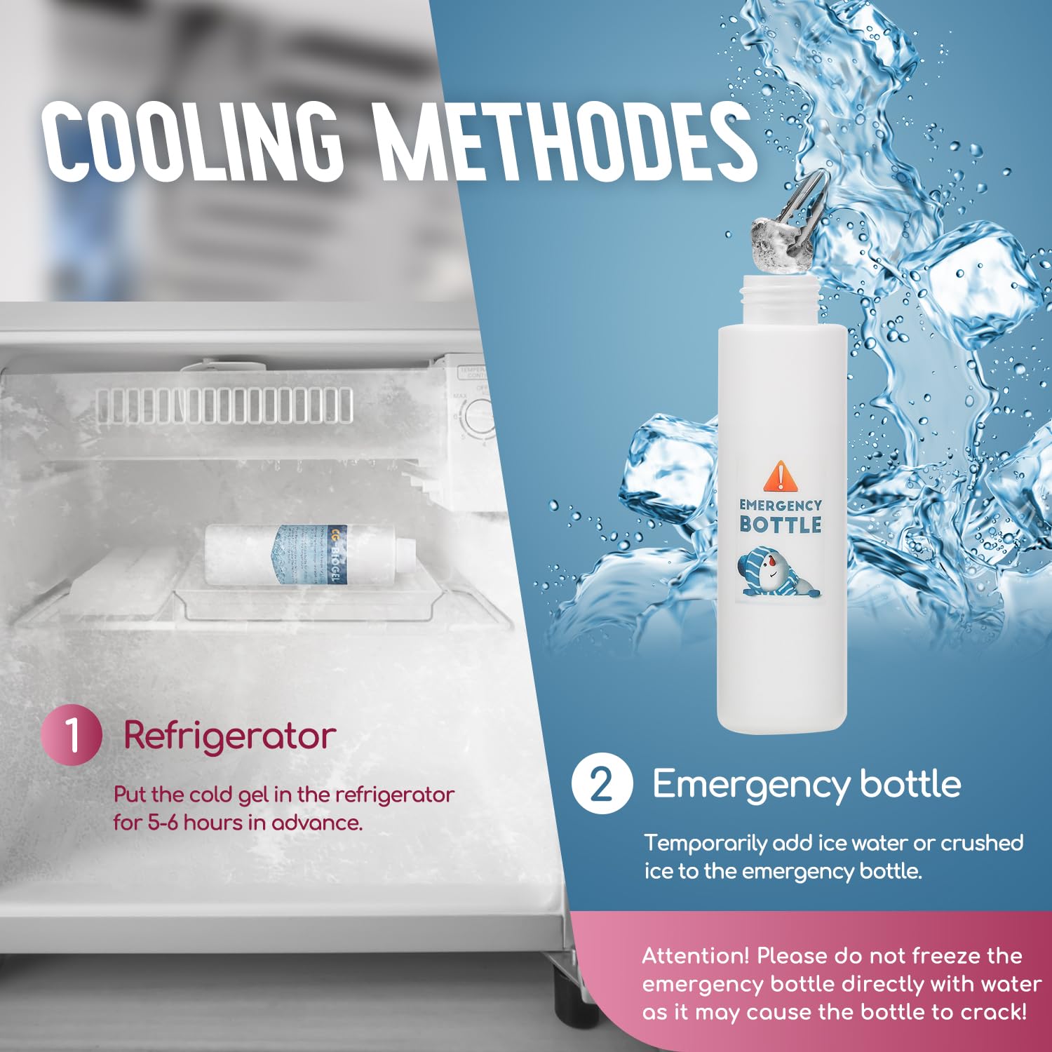 CGOLDENWALL 60H Custodia per viaggio del refrigeratore dell'insulina per la borsa frigo isolata per farmaci 2-8℃ compatta per diabetici, scatola frigorifera medica portatile approvata TSA con 2 pacchi di ghiaccio