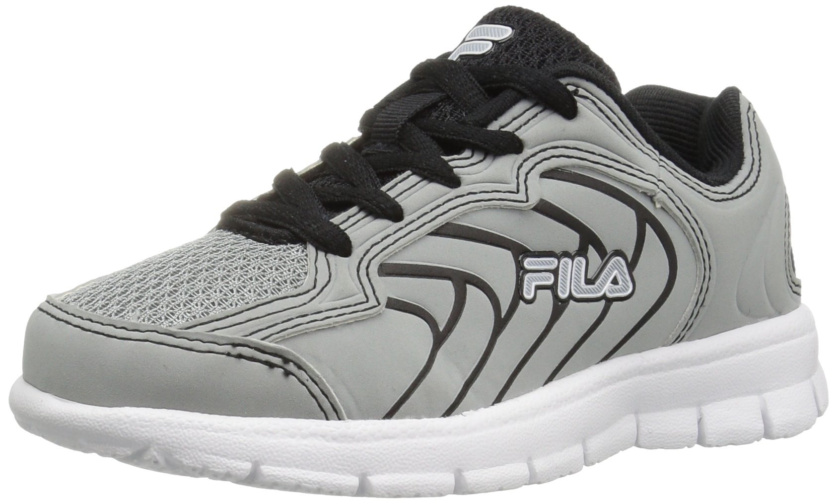 Fila Girls Star Runner Skate Shoe, Highrise/Black/White, 1.5 Little Kid