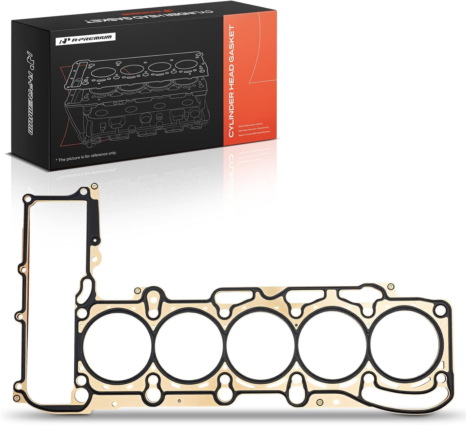 A-Premium L5 2.5L Engine Cylinder Head Gasket Compatible with Volkswagen Jetta 2005-2014, Passat 2012-2014, Golf 2010-2014, Beetle 2006-2010 2012-2014, Rabbit 2006-2009, Multi-Layer Steel