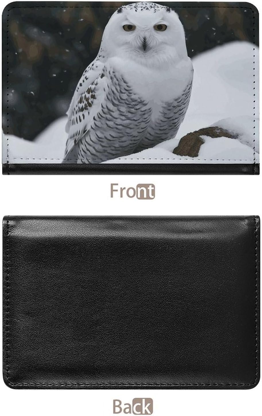 Cute Passport Holder for Travel,Personalized Multi-Functional Passport Cover with Card Slots,Slim Snow Owl Printed Passport Wallet for Women Men