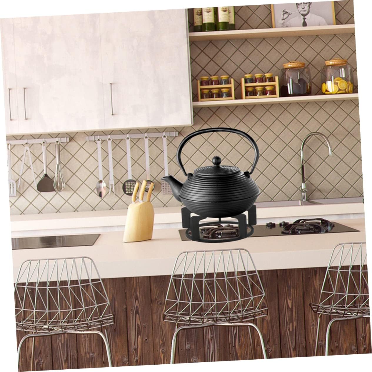 Wok Ring for Gas Cooker Cast Iron Pot Rack Stove Accessories Pot Holder for Gas Stove and Heat-resistant