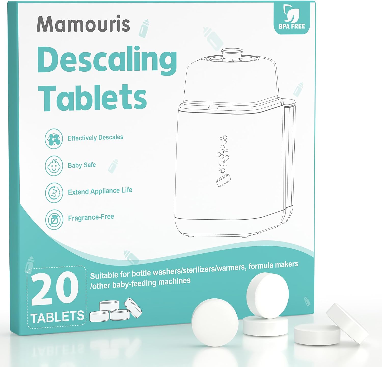 Descaling Tablets for Bottle Washer 20 Count Descaler Tablets