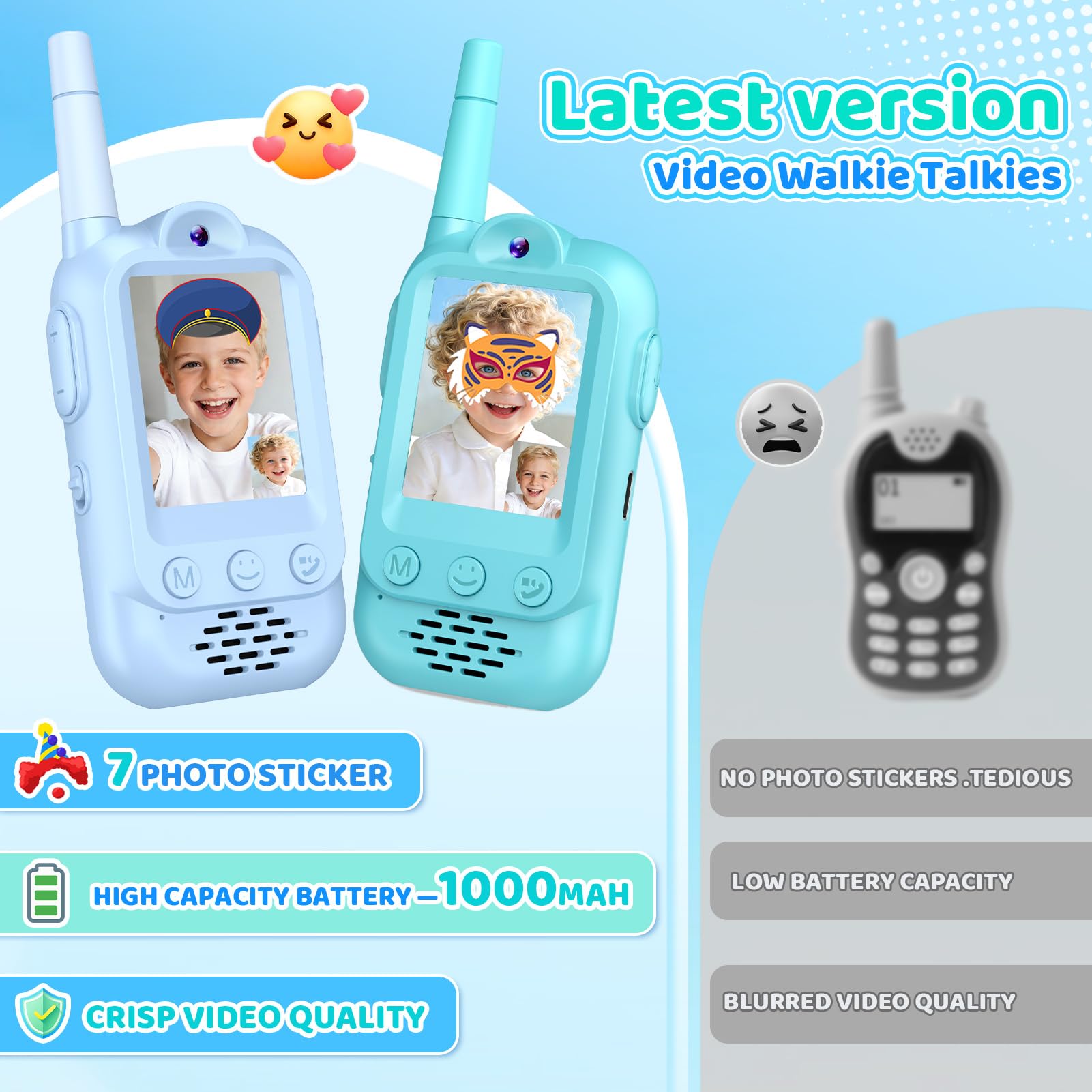 Kssvzz Spider Talkie Walkie Enfants, 2 Pièces Toki Walki Jouet Cadeau Garcon Fille 3 4 5 6 7 8 9 Ans, Jeux d'extérieur Enfant 3-12 Ans, Idée Cadeau Anniversaire Noël