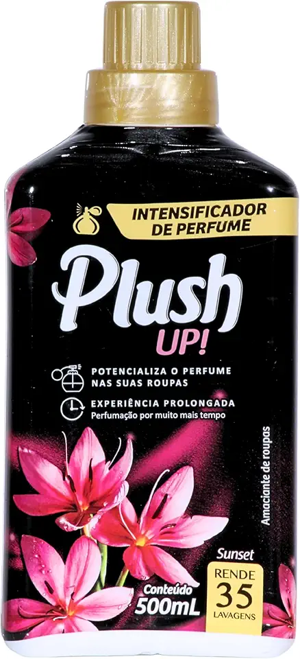 Plush, Intensificador de perfume para limpeza de roupas e tecidos, Plush Up, Aroma Sunset, 500ml, Rosa