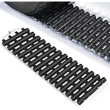 Auto Dynasty 24" Traction Mat Portable Recovery Tracks Mat Traction Board Non-Slip Max Capacity Load 7-Ton Compatible with Most Vehicles, Fits with Snow, Ice, Mud and Sand Emergency Aid, Black