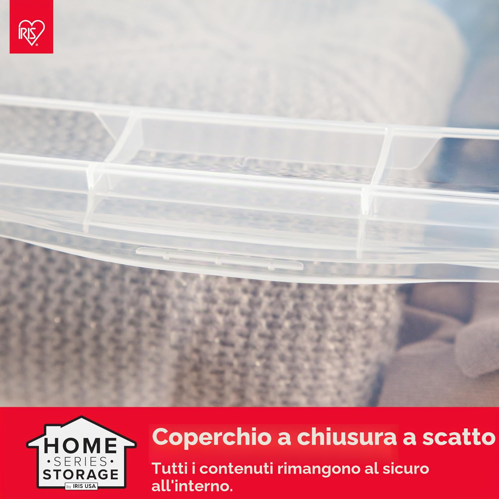 Iris Ohyama Scatole Portaoggetti, 5L, Set di 20, Trasparente, Chiusura facile, Impilabile, Plastica Trasparente, Per Armadio, Scaffali, Scuola, Organizzazione, Giocattoli, Cartoleria, Scarpe, CNL-5
