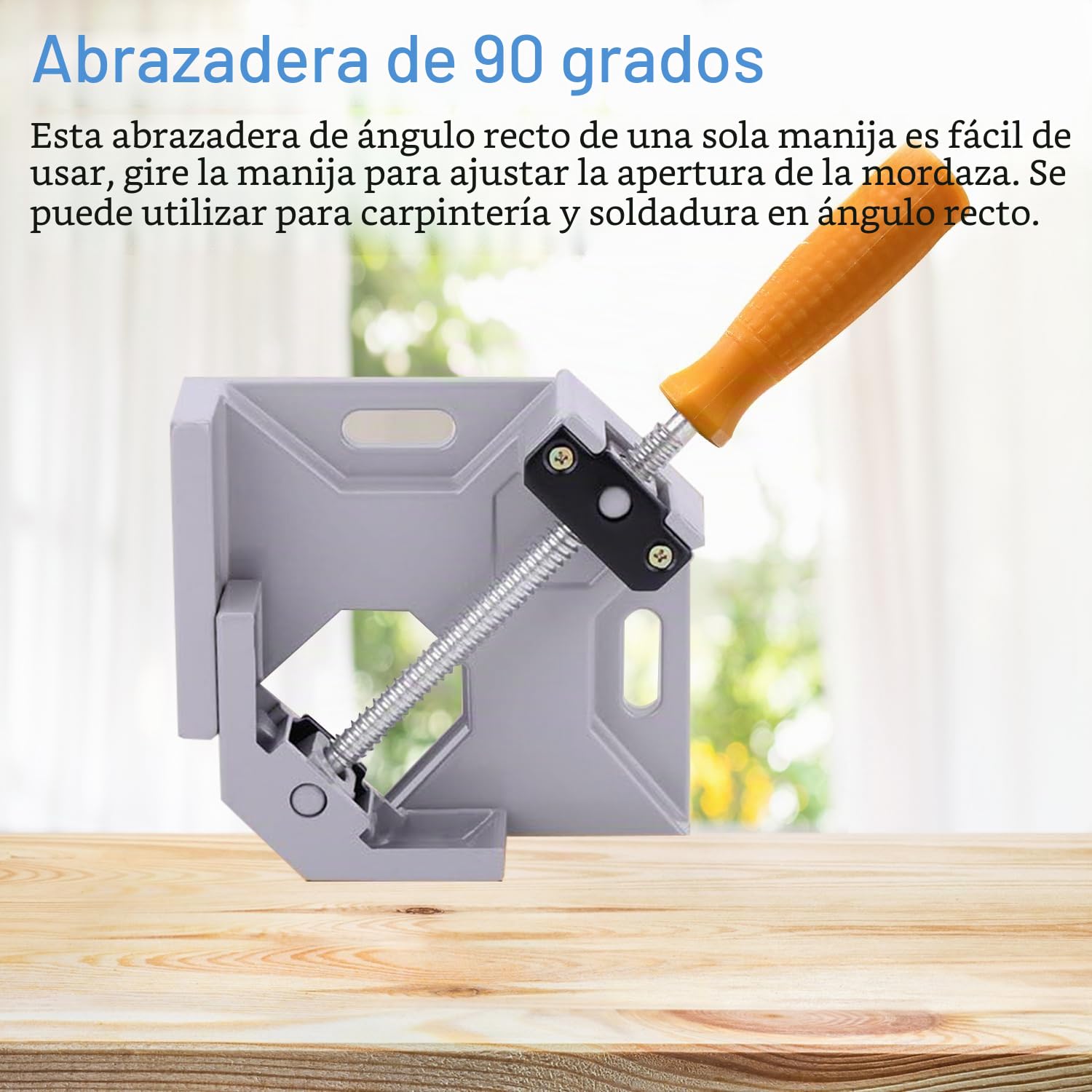 4 Piezas Sargentos Carpintero de 90°, Abrazadera Metalicas de ángulo, Sargentos de Apriete de Solo Mango, con Mandíbula Giratoria Ajustable, para Carpintería,Ingeniería,Carpintería,Soldadura